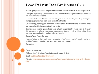 How To Lose Face Fat Double Chin