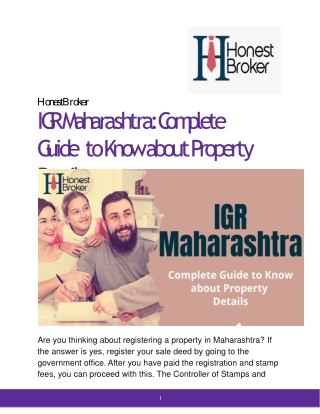 IGR Maharashtra_ Complete Guide to Know about Property Details