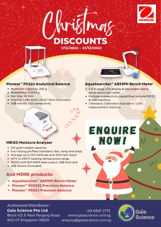 OHAUS Christmas Discount Offer 2022