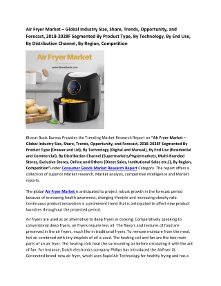 Global Air Fryer Market Research Report 2018-2028