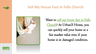 Sell My House Fast In Falls Church