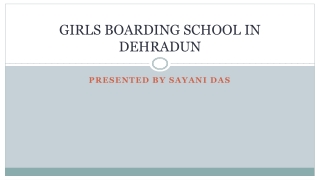 Girls Boarding school in Dehradun