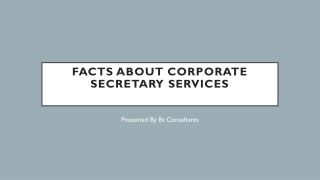 Facts about Corporate Secretary Services