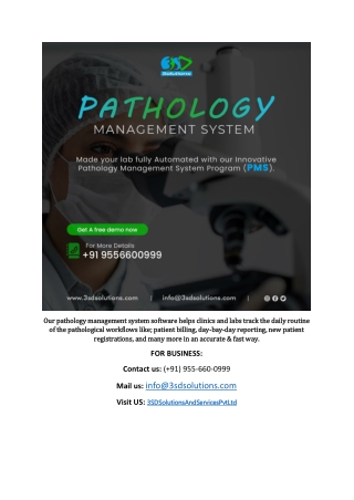 Best Pathology Management System in Bhubaneswar