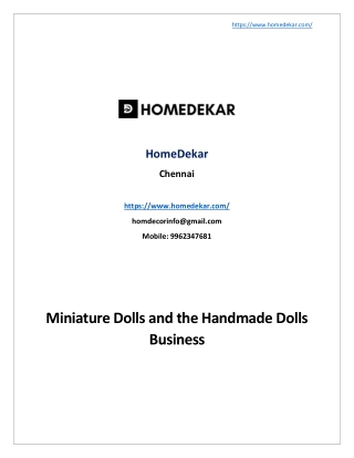 Dollhouse miniature toys