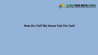 How Do I Sell My House Fast For Cash