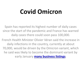 Covid Omicron
