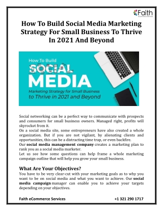 How To Build Social Media Marketing Strategy For Small Business To Thrive In 2021 And