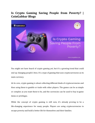 Is Crypto Gaming Saving People from Poverty (1)