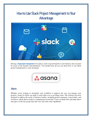 How to Use Slack Project Management to Your Advantage