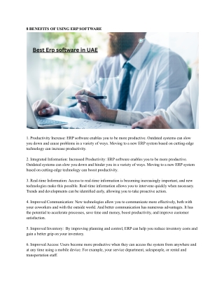Best Erp software in UAE