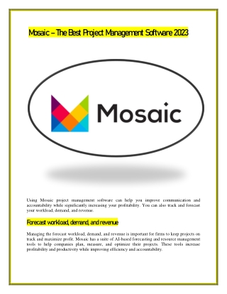Mosaic Project Management Software