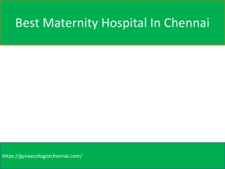 best maternity hospital in Chennai