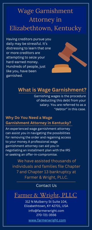 Wage Garnishment Attorney in Elizabethtown