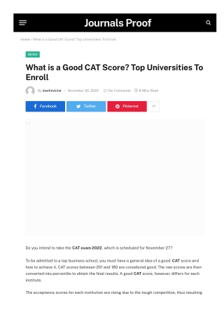 What is a Good CAT Score? Top Universities To Enroll