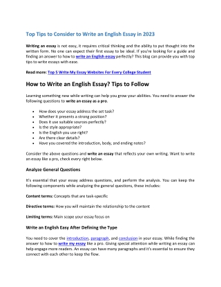 How to Write an English Essay as a Pro in 2023?