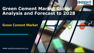 Green Cement Market to Grow at a CAGR of 13.3%