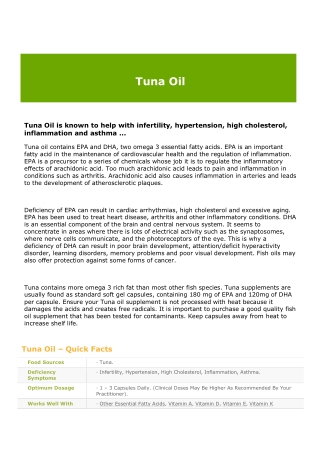 Tuna Oil