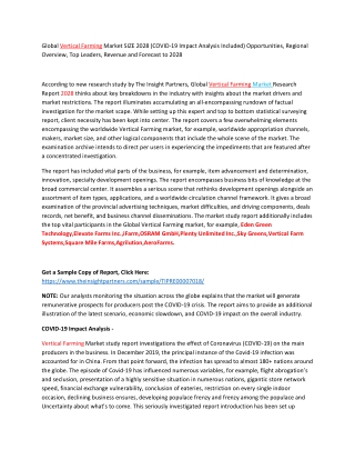 Vertical Farming Market SIZE 2028 PDF