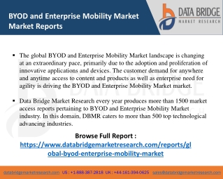 BYOD and Enterprise Mobility Market – Industry Trends and Forecast to 2028