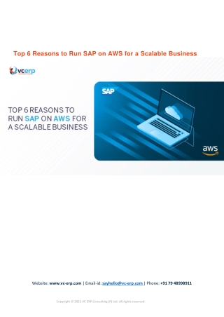 Top 6 Reasons to Run SAP on AWS for a Scalable Business