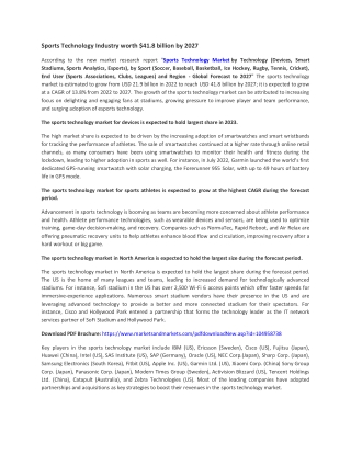 Sports Technology Market