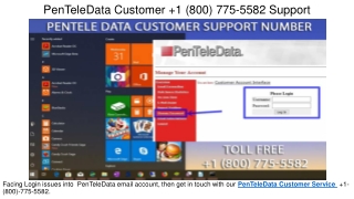 PenTeleData Customer Support  1(800) 775 5582
