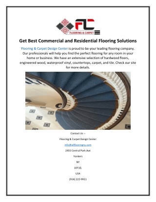 Get Best Commercial and Residential Flooring Solutions