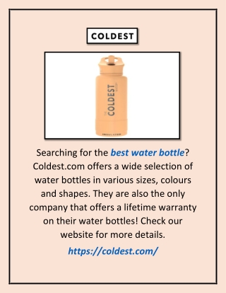 Best Water Bottle | Coldest.com