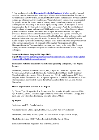 Rheumatoid Arthritis Treatment Market