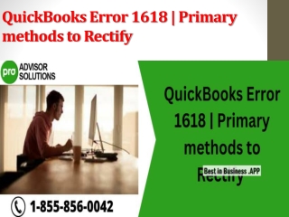 QuickBooks Error 1618 Primary methods to Rectify