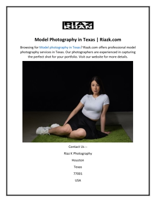 Model Photography in Texas  Riazk.com