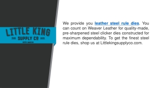 Leather Steel Rule Dies   Littlekingsupplyco.com