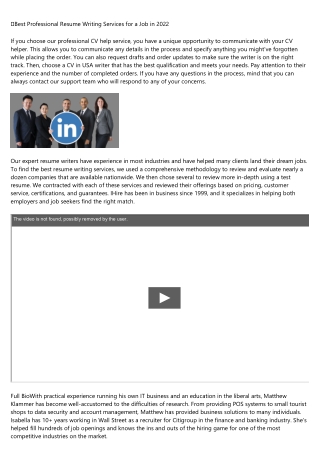 So You've Bought resume writing online services ... Now What?