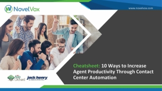 10 Ways to Increase Agent Productivity Through Contact Center Automation