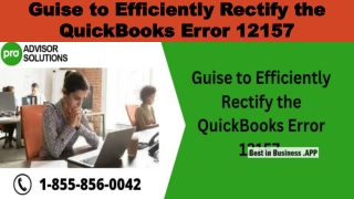 Simple step by step guide to Resolve QuickBooks Error 12157