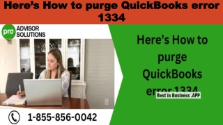 The most useful methods to fix QuickBooks Error 1334