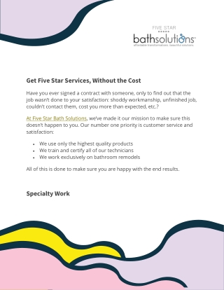 Five Star Bath Solutions of Orem