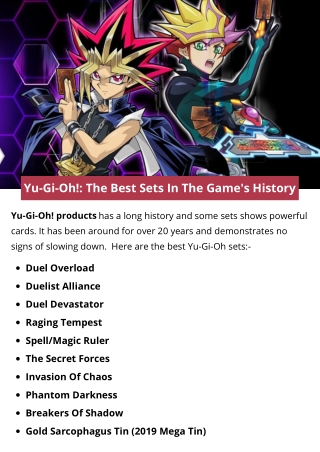 Yu-Gi-Oh!: The Best Sets In The Game's History