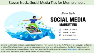Steven Noske Social Media Tips for Mompreneurs