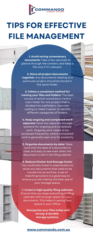 TIPS FOR EFFECTIVE FILE MANAGEMENT