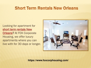 Short Term Rentals New Orleans