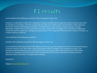 F1 results