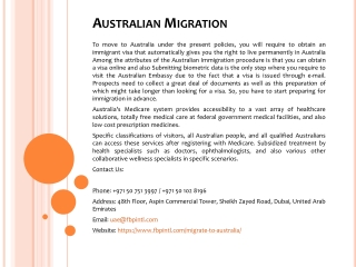 Australian Migration