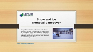 Snow Shoveling Vancouver | Snowlimitless.com