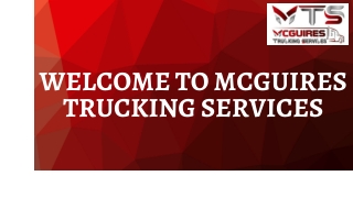 Flatbed Delivery Services – McGuires Trucking Services