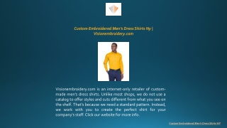 Custom Embroidered Men's Dress Shirts Ny | Visionembroidery.com