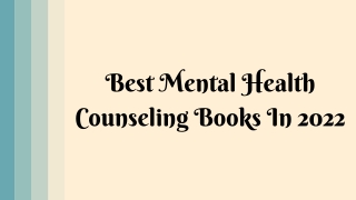 9 Mental Health Counseling Books