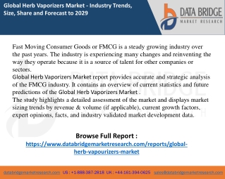Herb Vaporizers Market report