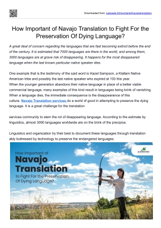 Navajo Translation Services